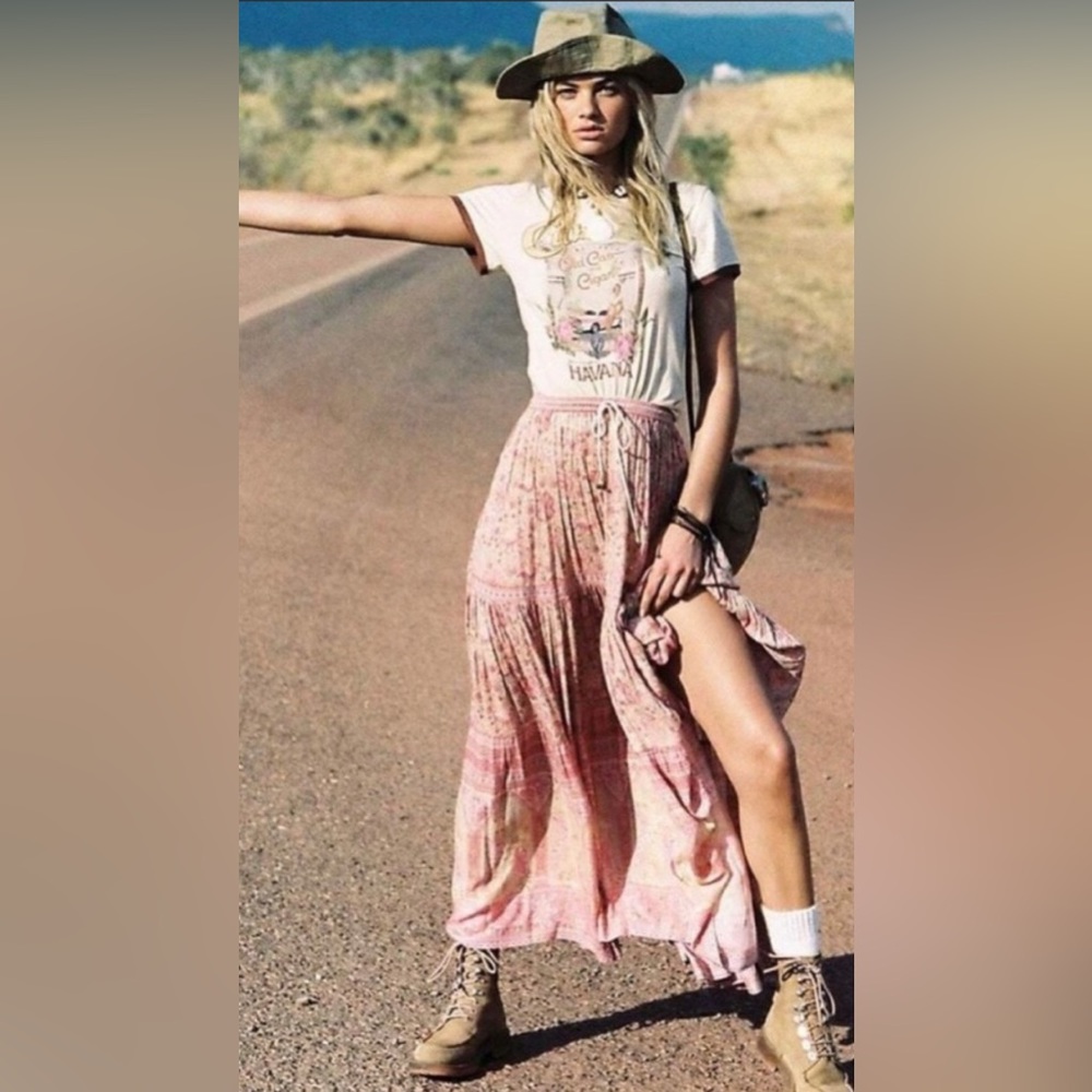 Spell Cotton Candy Poinciana Maxi Skirt, XXS